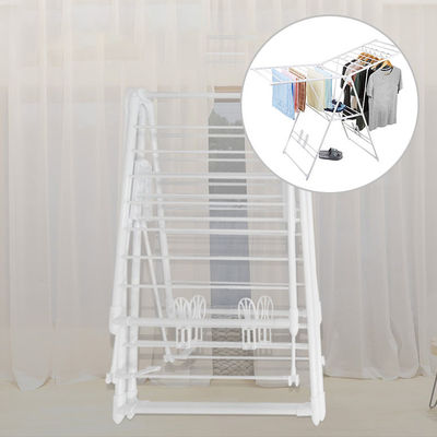 Giá phơi quần áo có thể gập lại bằng thép không gỉ có thể tháo rời với bánh xe
