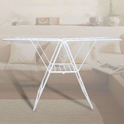 Giá phơi quần áo có thể gập lại bằng thép không gỉ có thể tháo rời với bánh xe