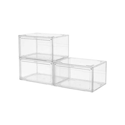 Hộp đựng giày acrylic từ tính trong suốt có thể xếp chồng lên nhau trong suốt