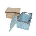 Hộp lưu trữ bằng nhựa gấp gọn nhiều lớp có nắp, các khối có thể thu gọn có thể giặt được có nắp