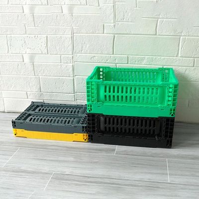 Chất lượng Lưới loại 5 lít Thùng gấp bằng nhựa có thể xếp chồng lên nhau cho trái cây Đa chức năng nhà máy